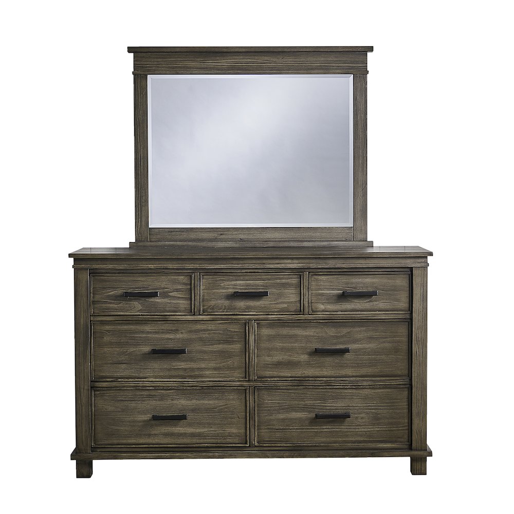 Glacier Point Dresser & Mirror, Graystone Finish. Picture 2