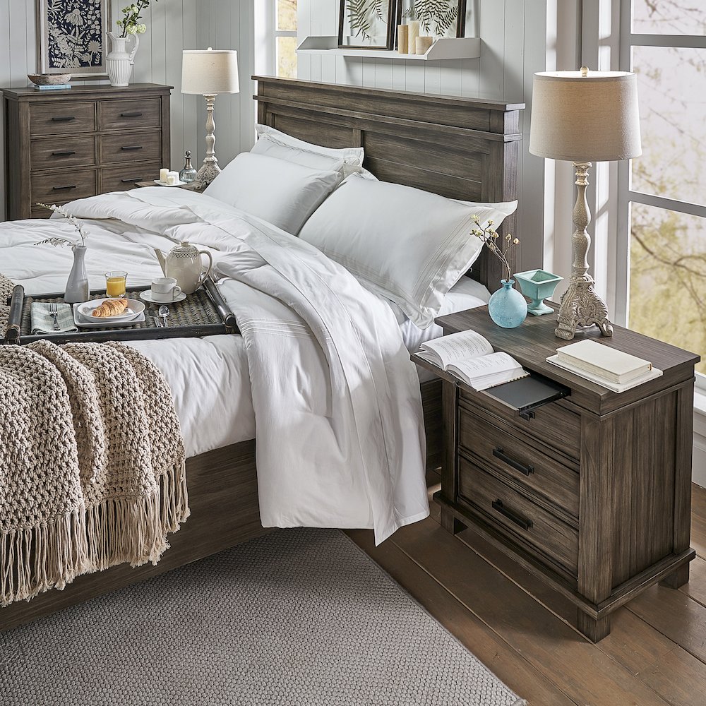 Glacier Point Nightstand, Graystone Finish. Picture 8