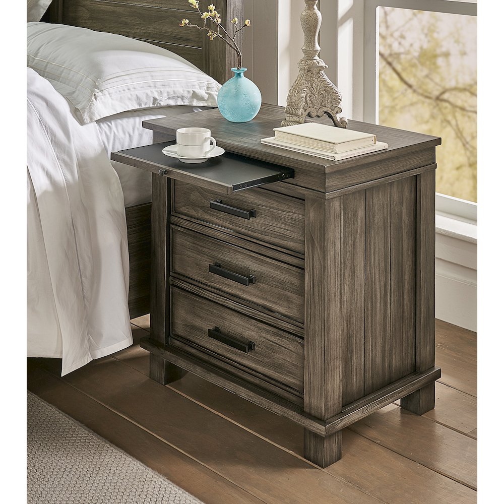 Glacier Point Nightstand, Graystone Finish. Picture 7