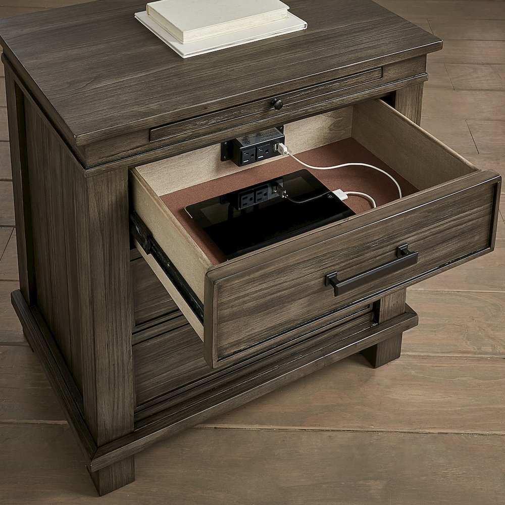 Glacier Point Nightstand, Graystone Finish. Picture 4