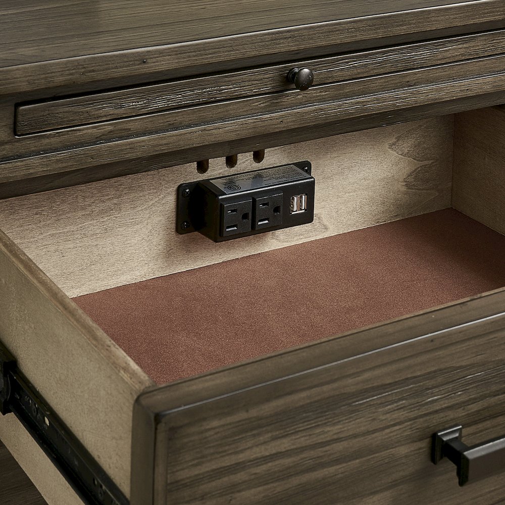 Glacier Point Nightstand, Graystone Finish. Picture 5