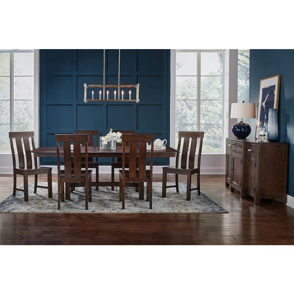 Henderson 72" - 90" Trestle Table with (1) 18" Butterfly Leaf, Muscavadi Brown. Picture 8