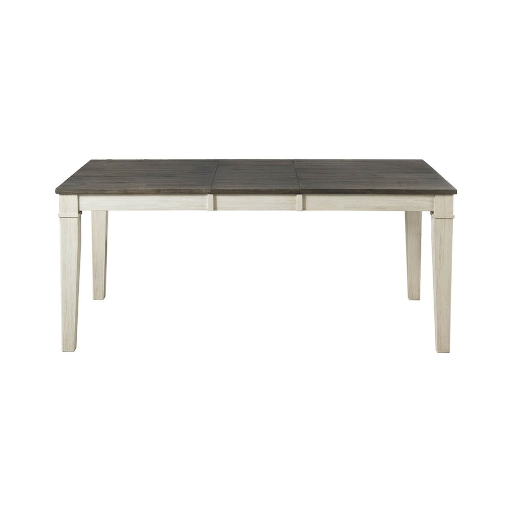Huron 56" - 72" Leg Table with (1) 16" Leaf, Cocoa-Chalk Finish. Picture 1