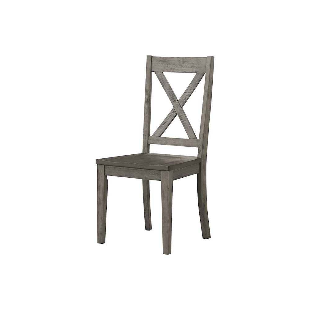 Huron X-Back Side Chair, Distressed Grey Finish(Set of 2). Picture 1