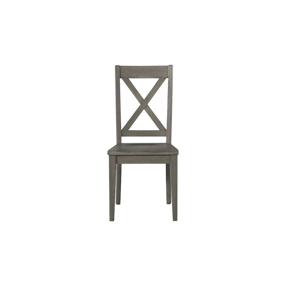 Huron X-Back Side Chair, Distressed Grey Finish(Set of 2). Picture 2