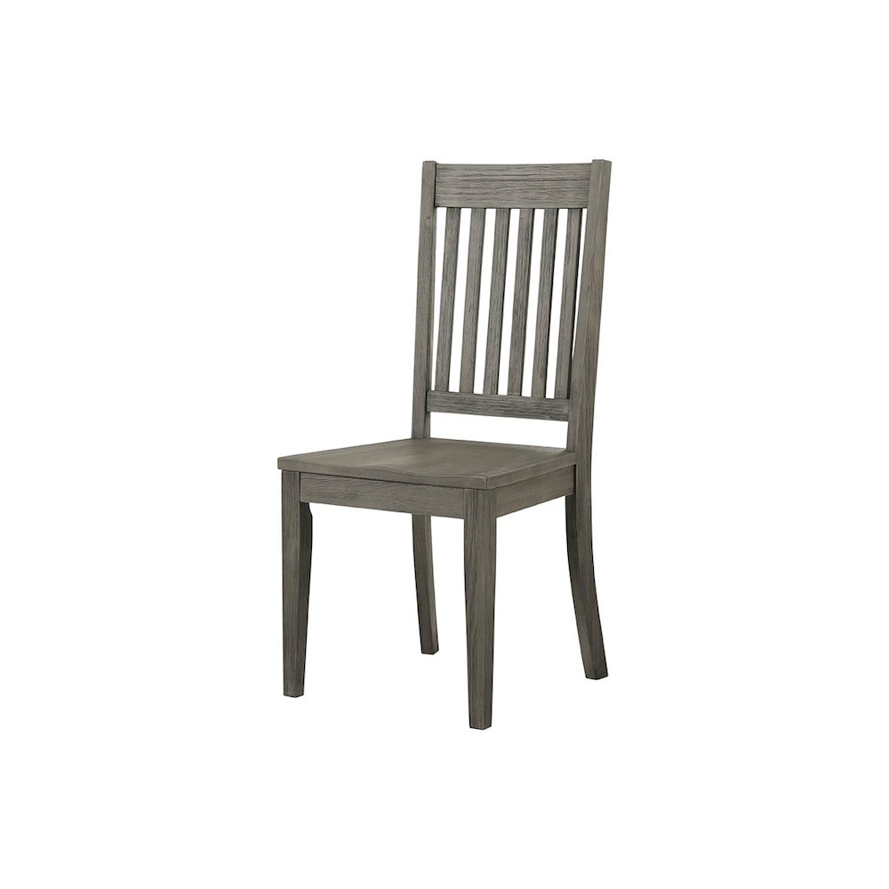 Huron Slatback Side Chair, Distressed Grey Finish(Set of 2). Picture 1