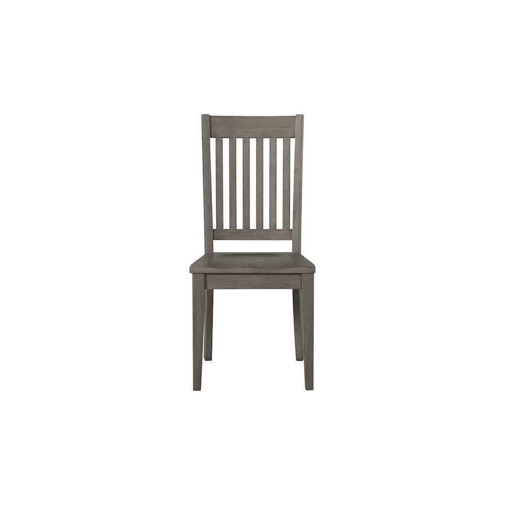 Huron Slatback Side Chair, Distressed Grey Finish(Set of 2). Picture 2
