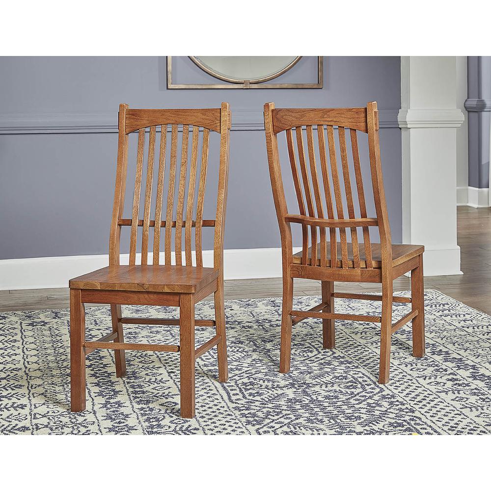 Mission Oak Solid Wood Side Chair (Set of 2), Belen Kox. Picture 1