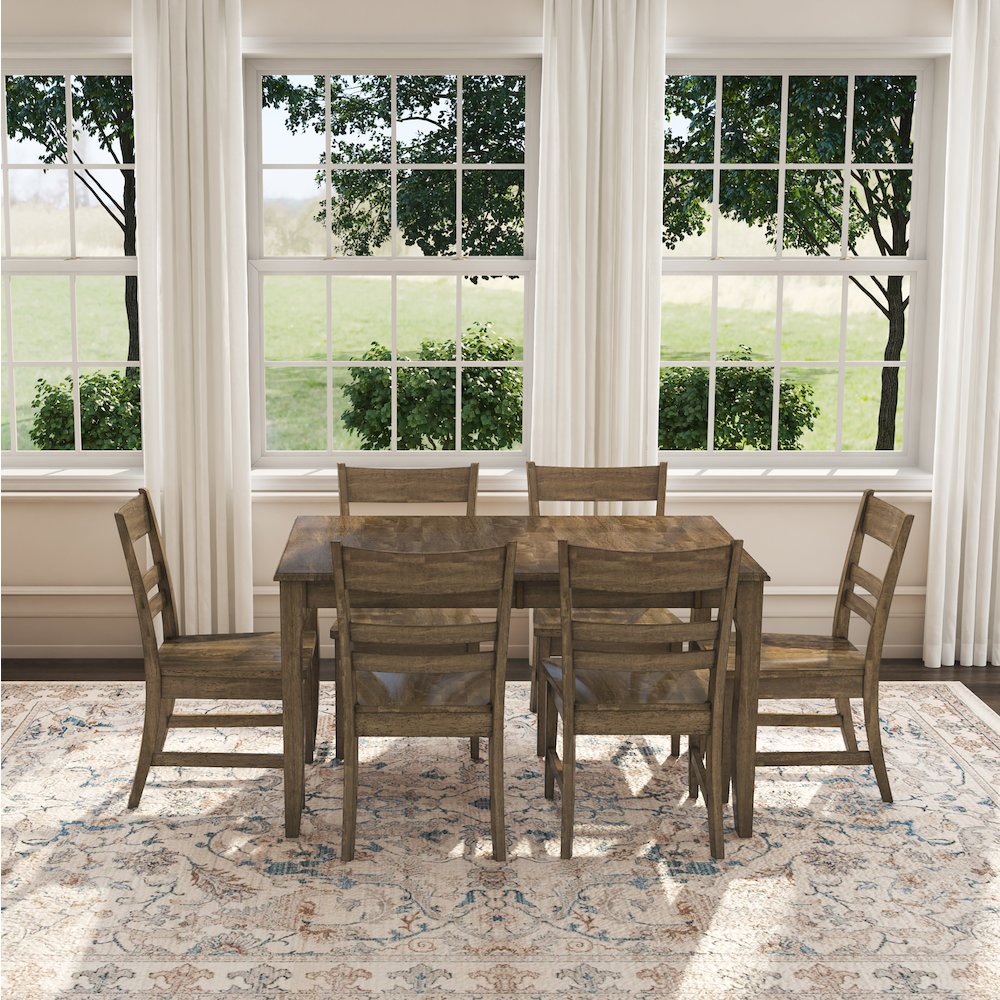 Leucadia Dinette Table with (1) 18" Self-Storing Butterfly Leaf, Toasted Java. Picture 7