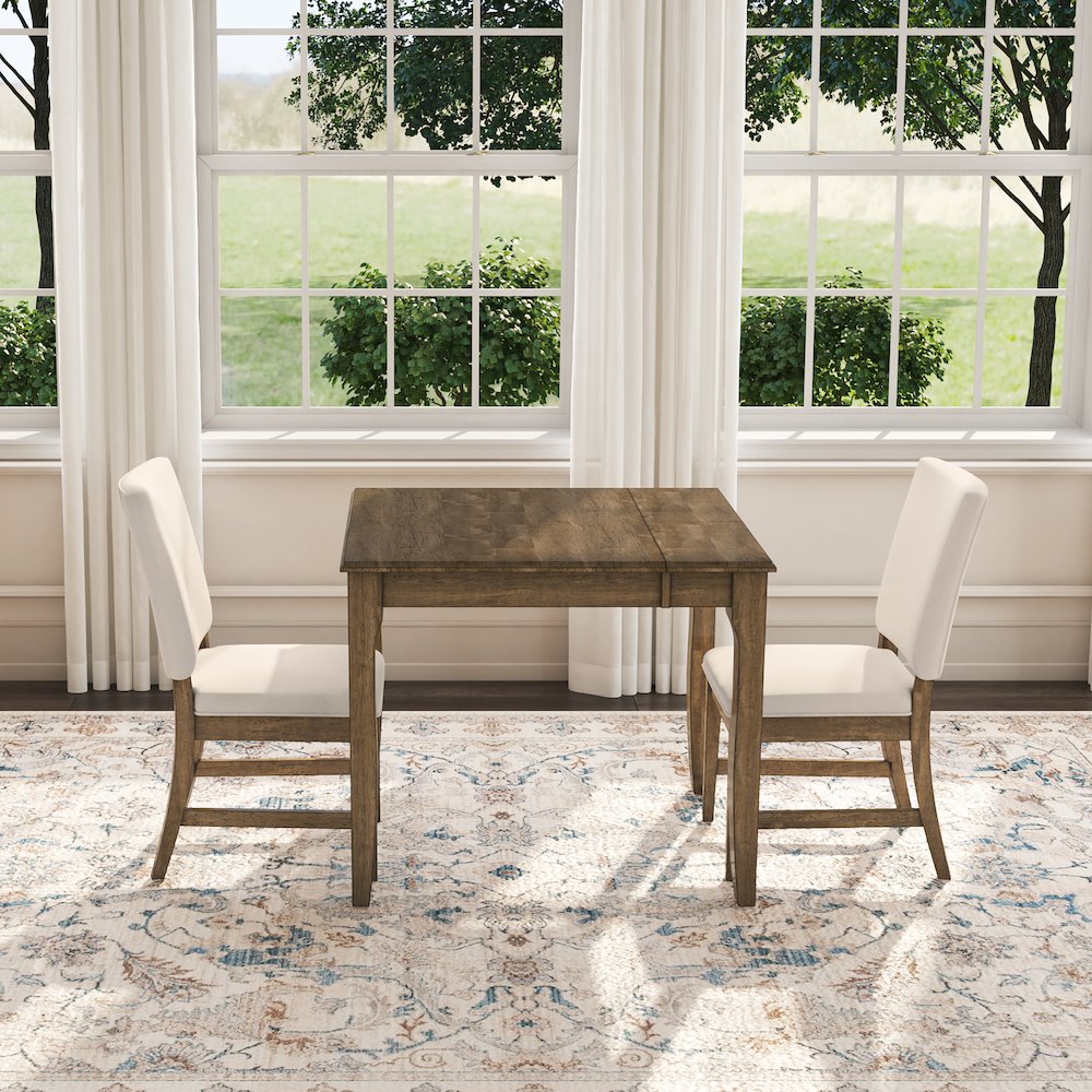 Leucadia Dinette Table with (1) 18" Self-Storing Butterfly Leaf, Toasted Java. Picture 8