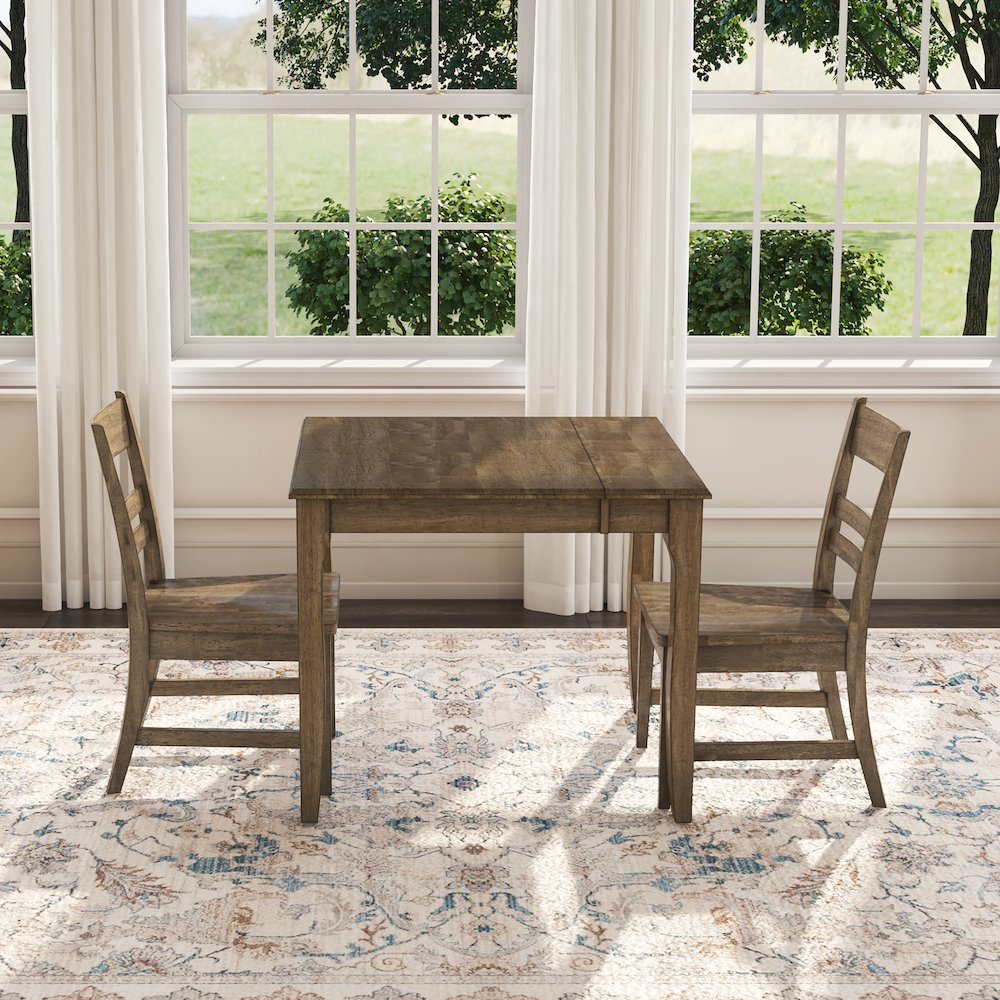 Leucadia Dinette Table with (1) 18" Self-Storing Butterfly Leaf, Toasted Java. Picture 10