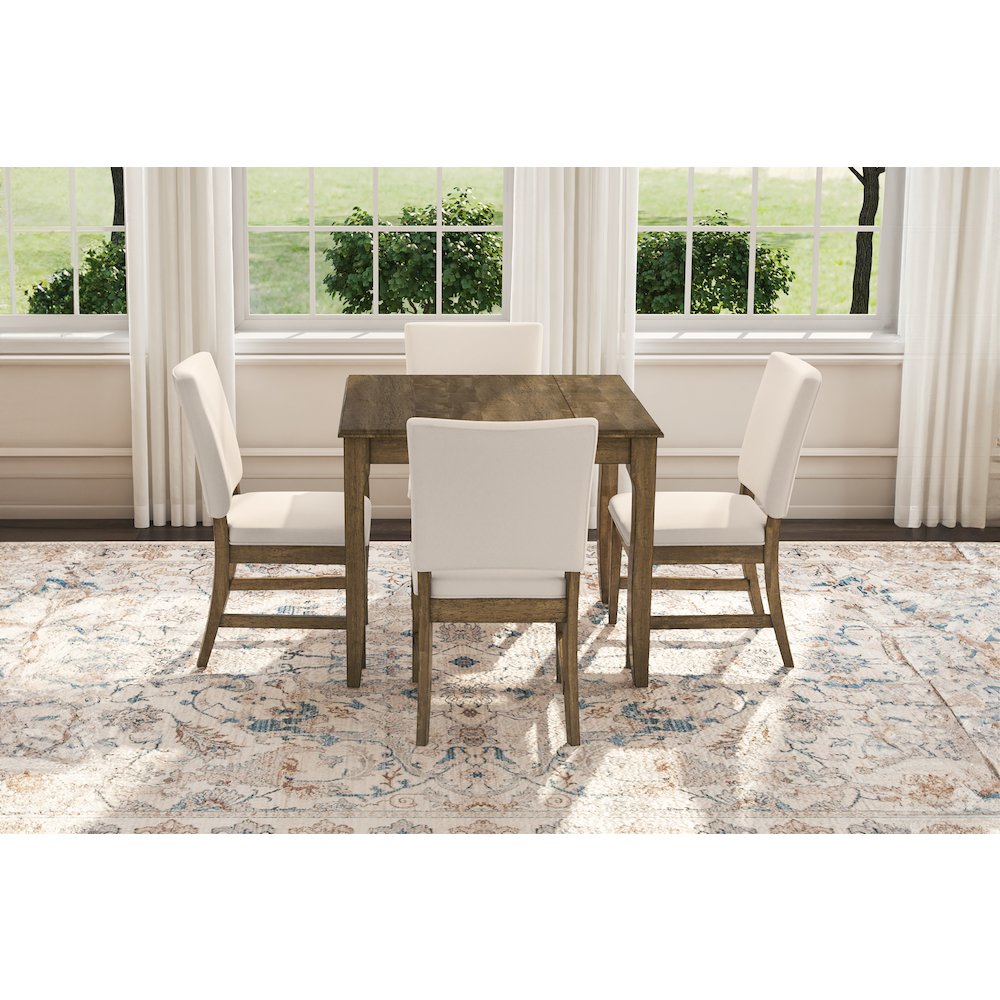 Leucadia Dinette Table with (1) 18" Self-Storing Butterfly Leaf, Toasted Java. Picture 9