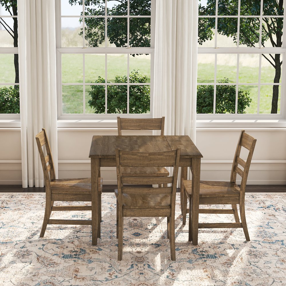 Leucadia Dinette Table with (1) 18" Self-Storing Butterfly Leaf, Toasted Java. Picture 11