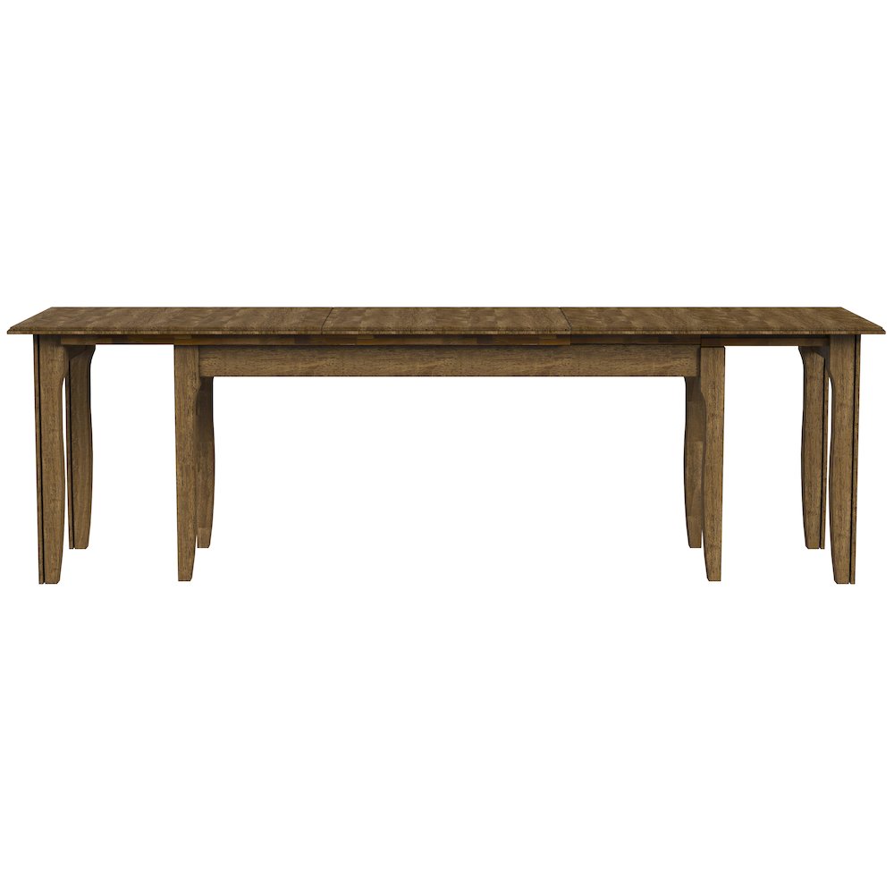 Leucadia 61.25"-133.25" Three-Leaf Extension Table, Toasted Java. Picture 1