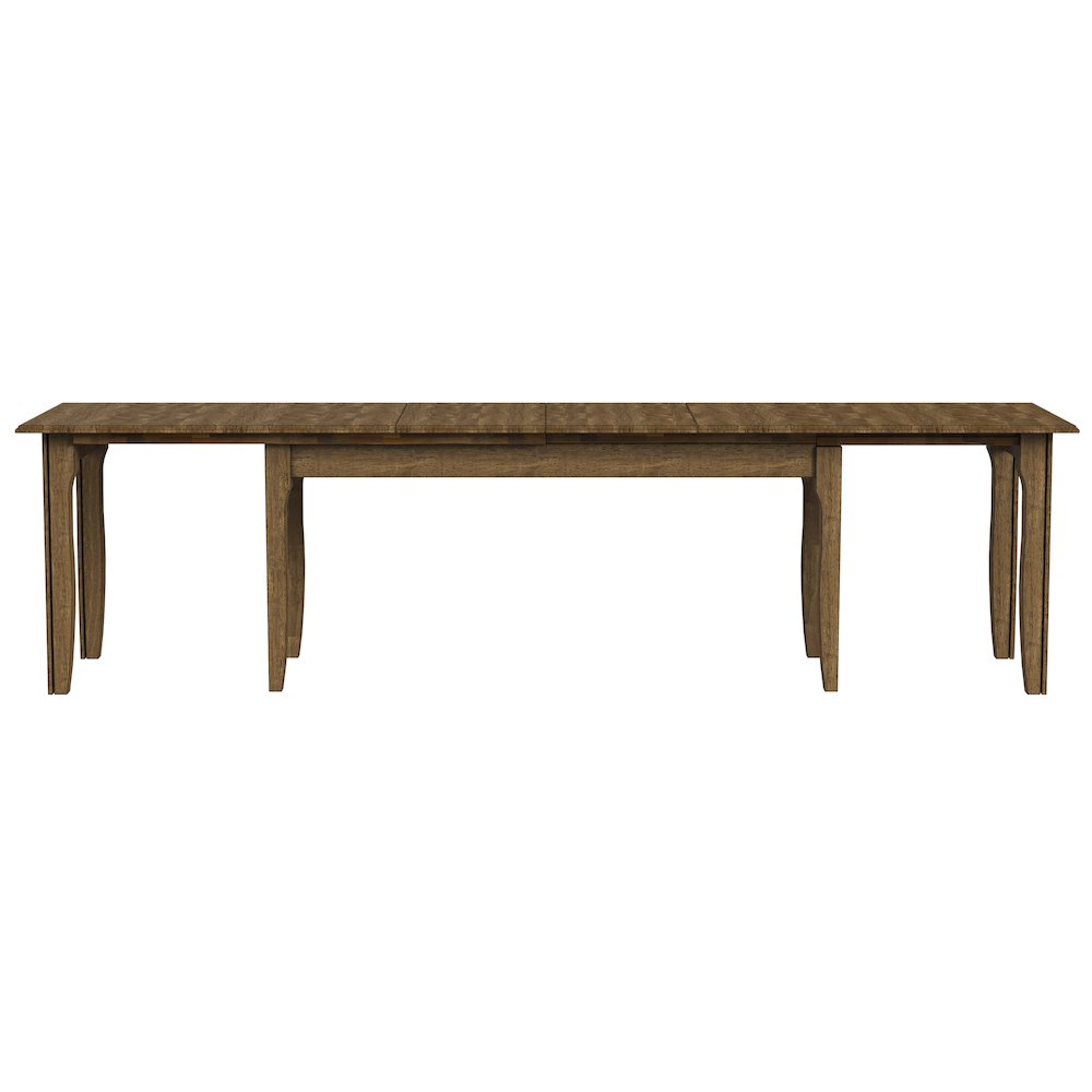 Leucadia 61.25"-133.25" Three-Leaf Extension Table, Toasted Java. Picture 3