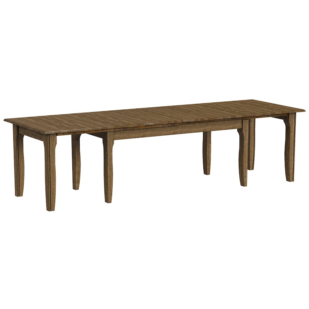 Leucadia 61.25"-133.25" Three-Leaf Extension Table, Toasted Java. Picture 9