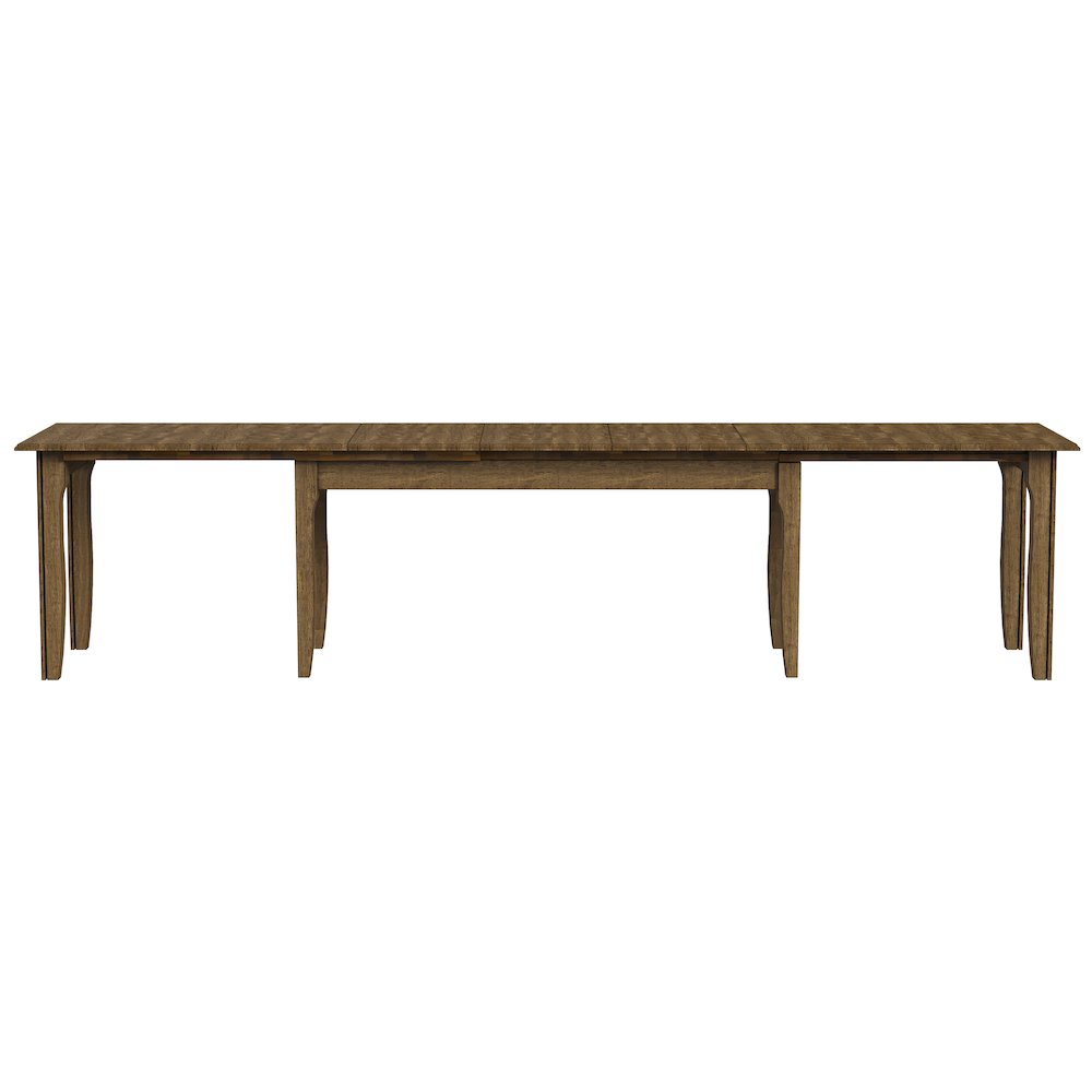 Leucadia 61.25"-133.25" Three-Leaf Extension Table, Toasted Java. Picture 4