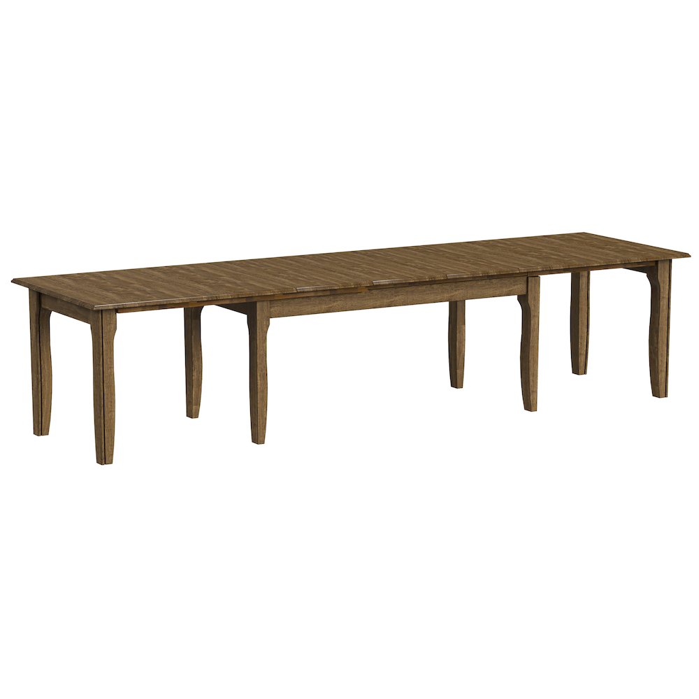 Leucadia 61.25"-133.25" Three-Leaf Extension Table, Toasted Java. Picture 10