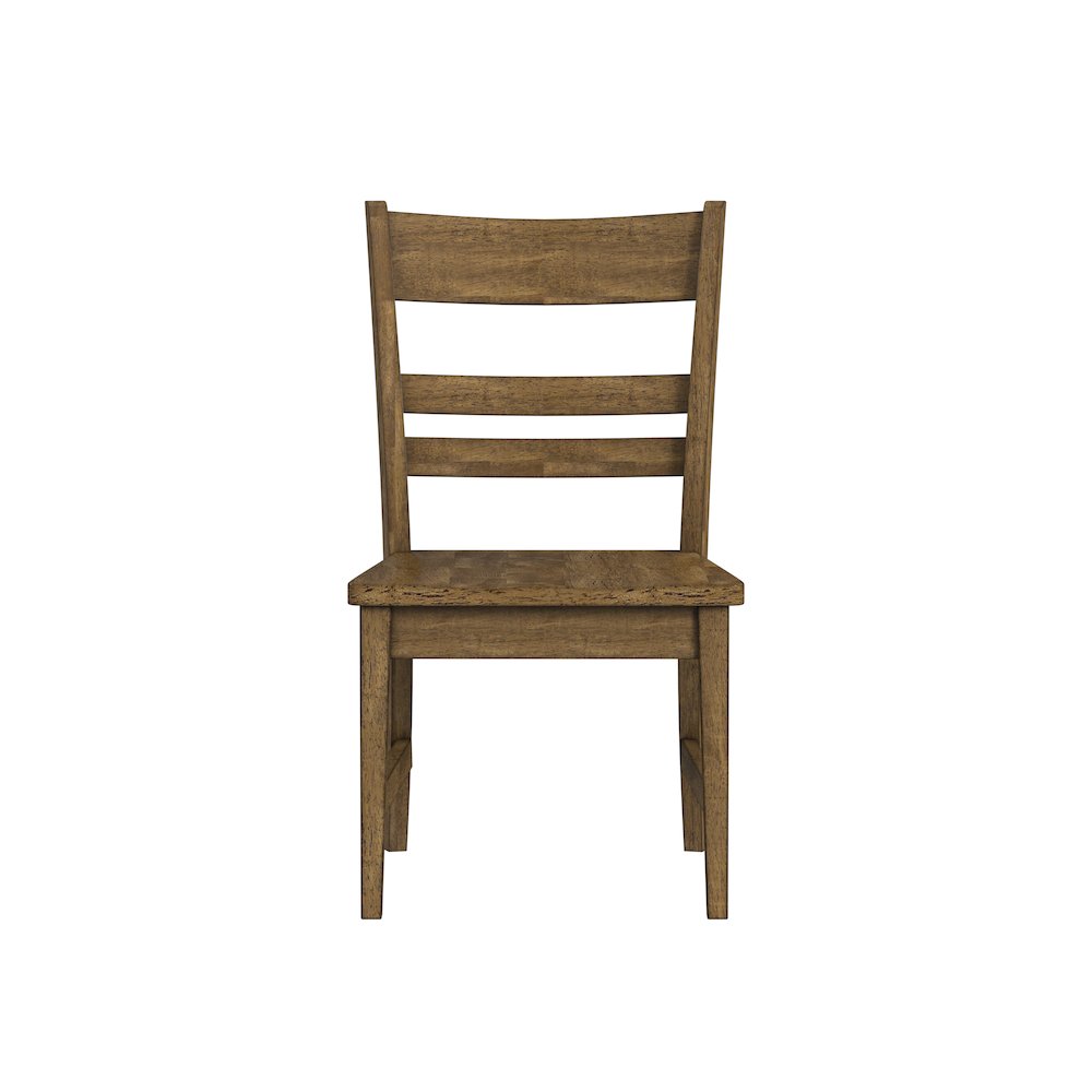 Leucadia Ladderback Side Chair with Wood Seat (2 pack), Toasted Java. Picture 1