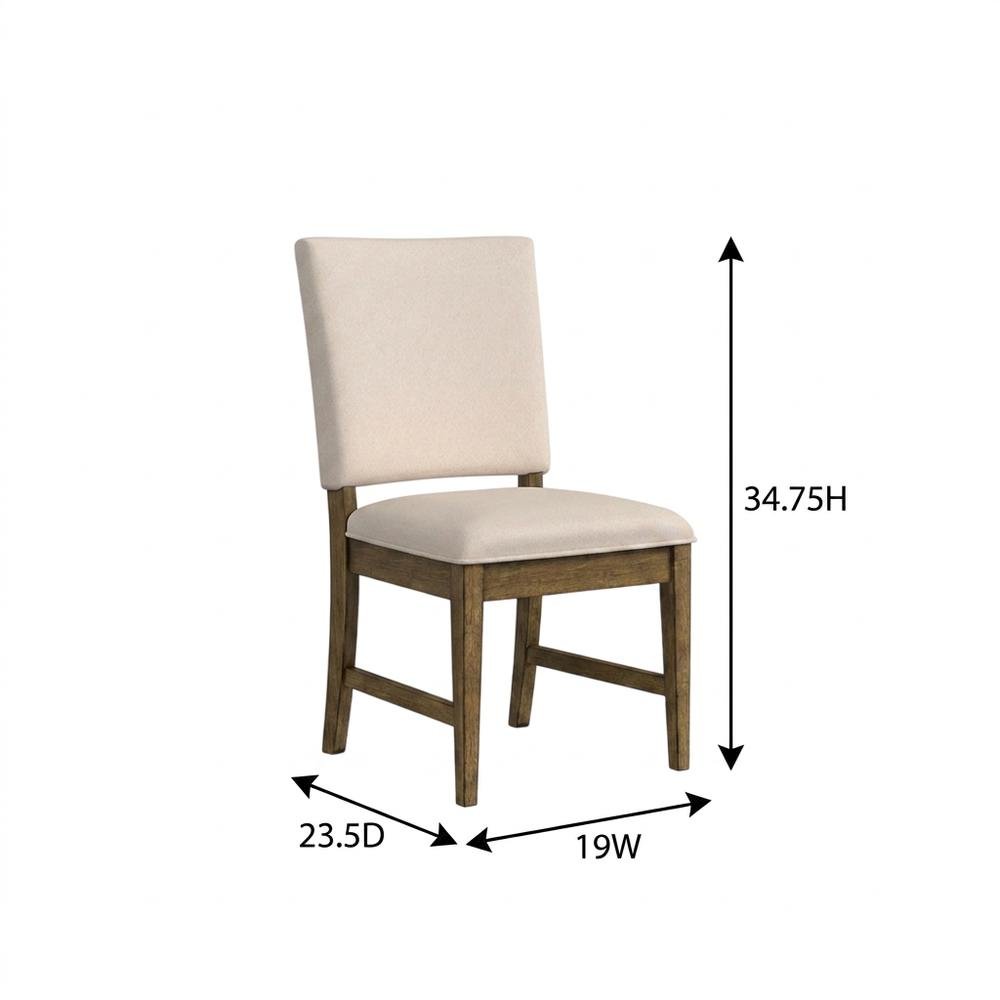 Toasted Java ladderback side chairs with upholstered seats, 2-piece set. Picture 7