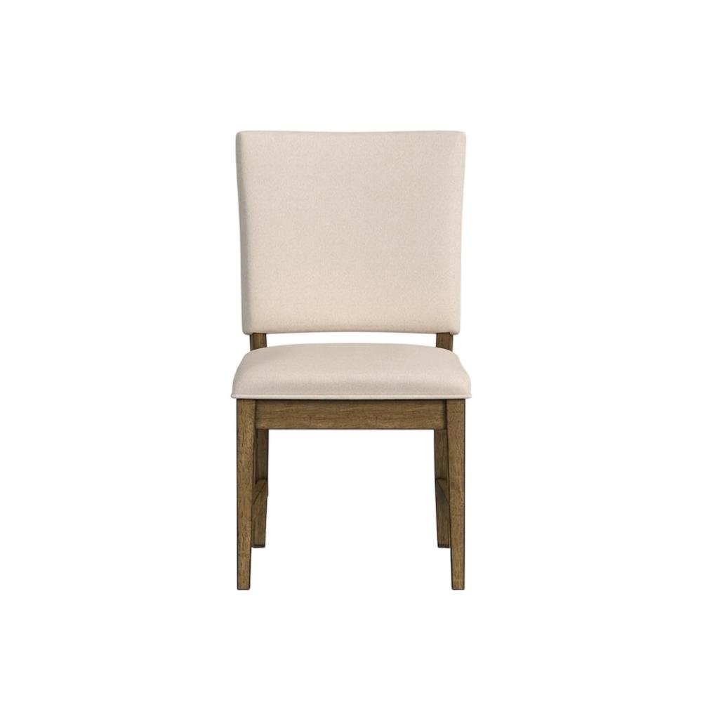 Toasted Java ladderback side chairs with upholstered seats, 2-piece set. Picture 4