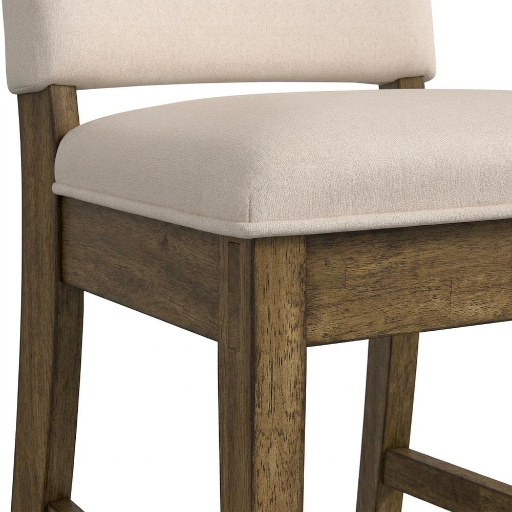 Toasted Java ladderback side chairs with upholstered seats, 2-piece set. Picture 6