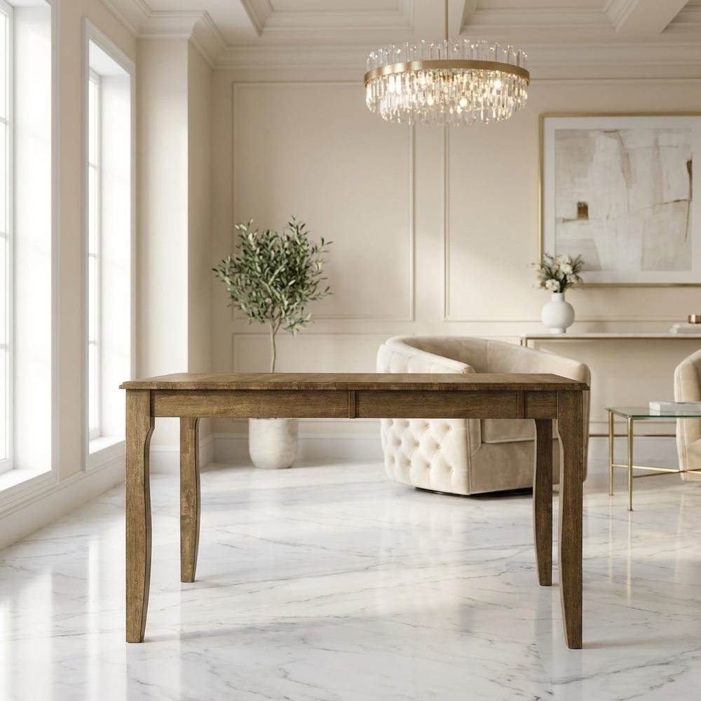 Transitional Dining Table with 18" Self-Storing Butterfly Leaf in Toasted Java. Picture 2
