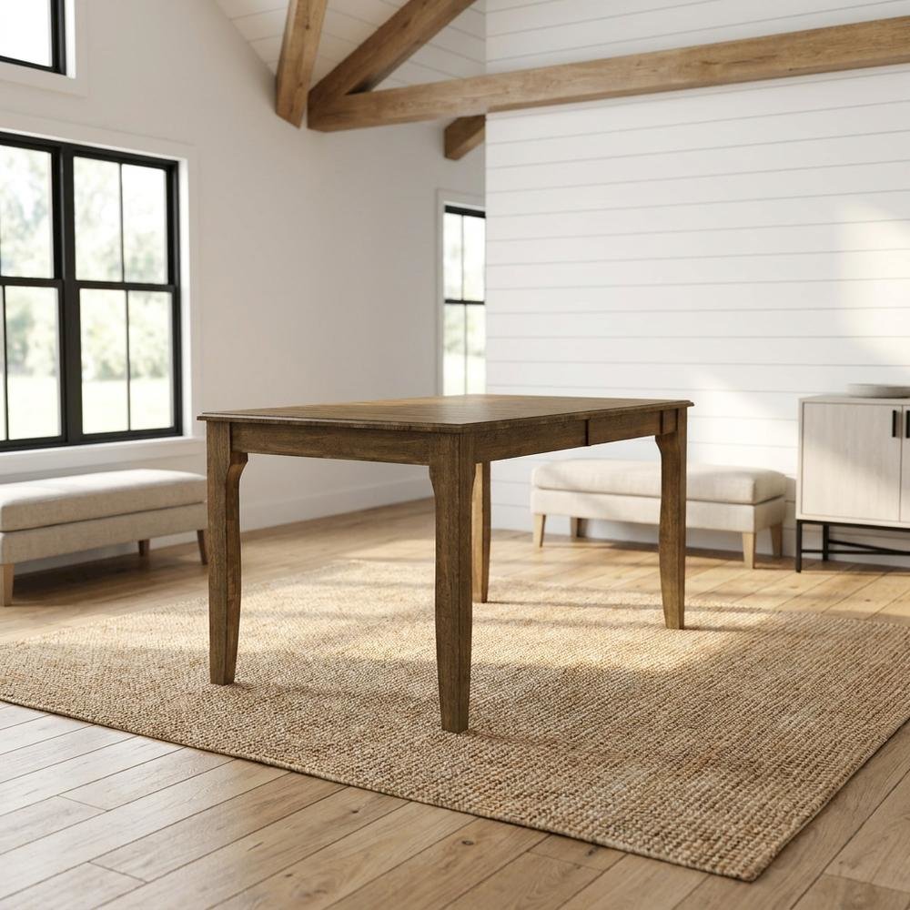 Transitional Dining Table with 18" Self-Storing Butterfly Leaf in Toasted Java. Picture 3