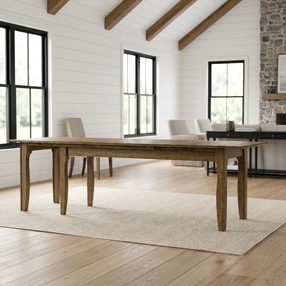 Extendable Dining Table in Toasted Java Finish, Seats Up to 10. Picture 2