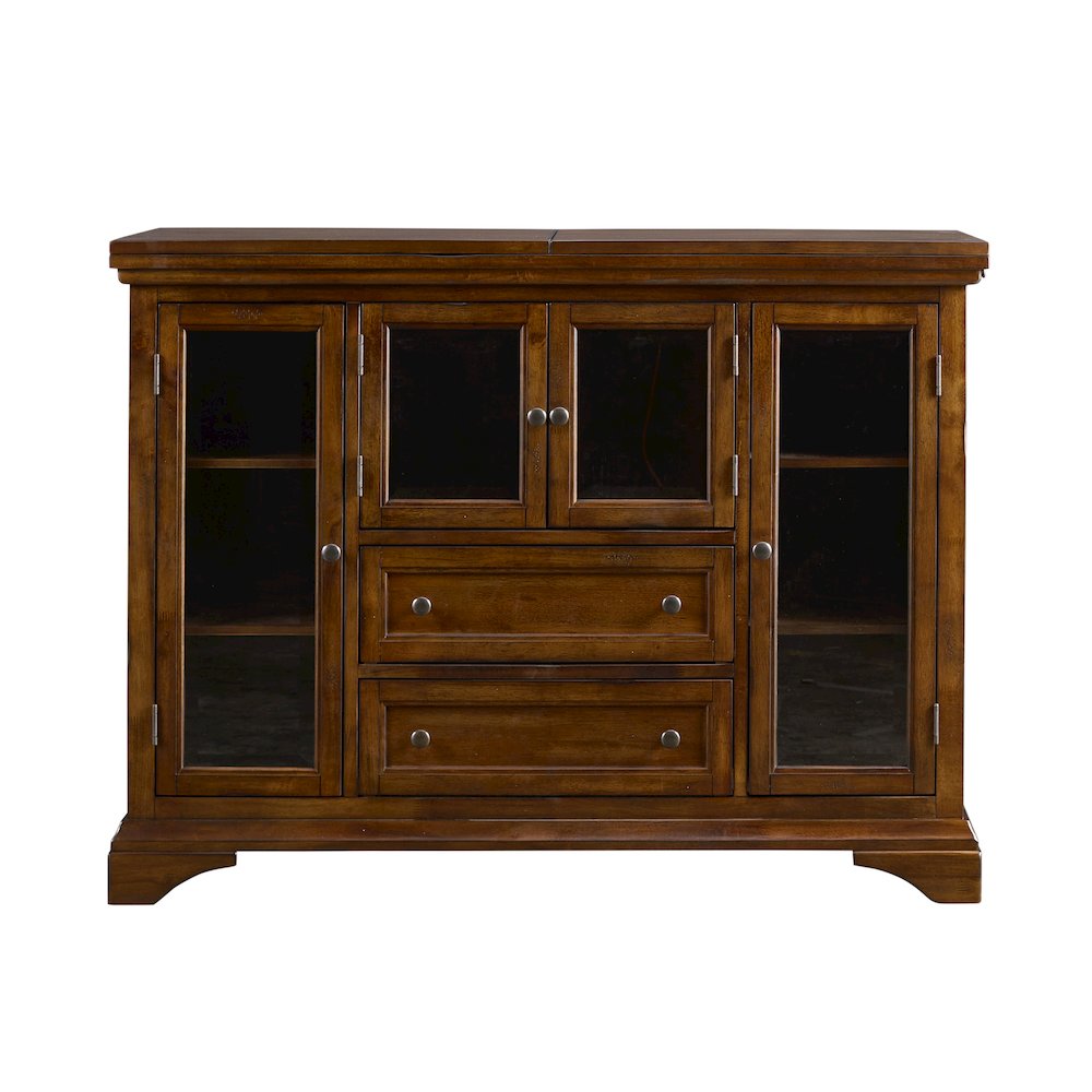 Mariposa Flip-Top Server, Rustic Whiskey. Picture 1