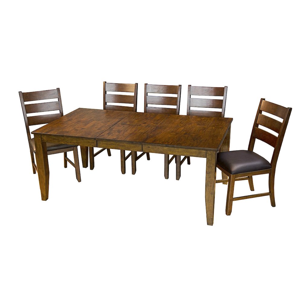 Mason 54" - 72" Rectangular Leg Table with (1) 18" Butterfly Leaf, Mango. Picture 1