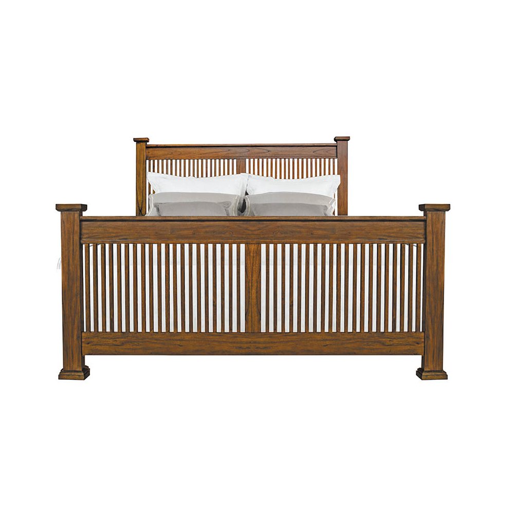 Mission Hill Queen Slat Bed, Harvest. Picture 2