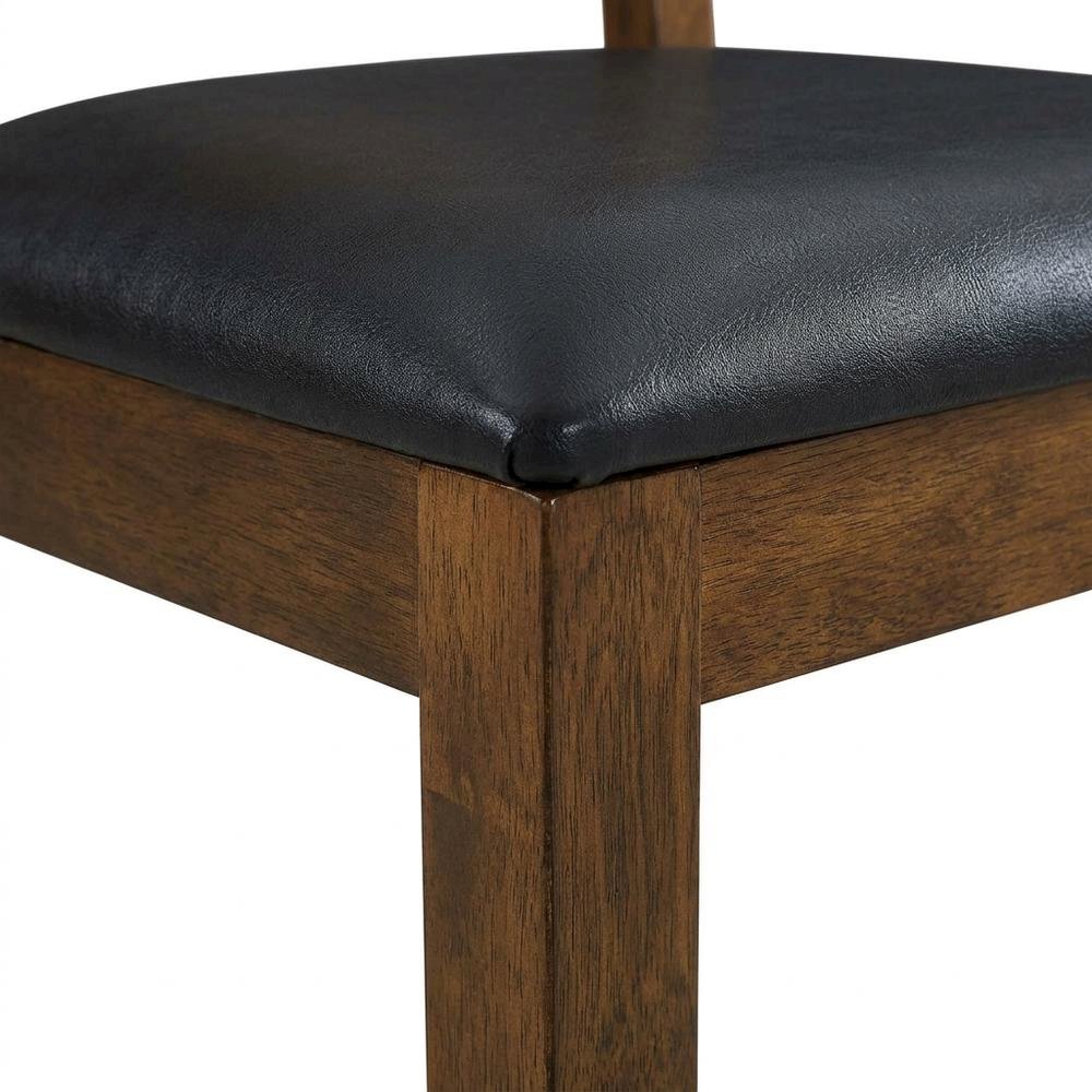 Rustic Whiskey Ladderback Side Chairs with Upholstered Seats (2 Pack). Picture 8