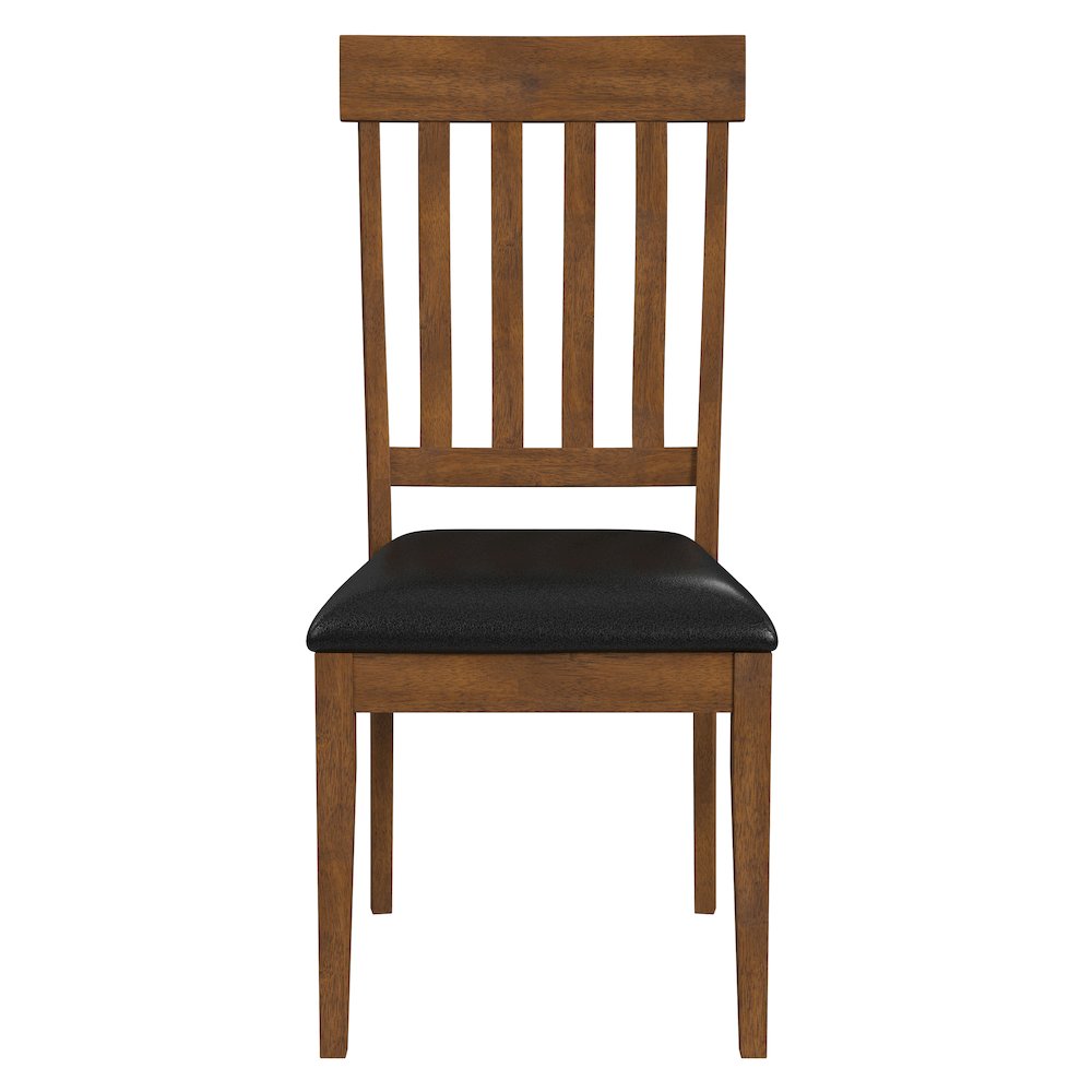 Mariposa Slatback Side Chair, with Upholstered Seat (2 pack), Rustic Whiskey. Picture 3