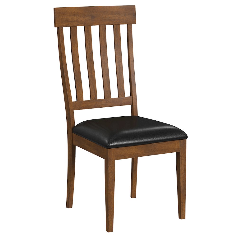 Mariposa Slatback Side Chair, with Upholstered Seat (2 pack), Rustic Whiskey. Picture 2