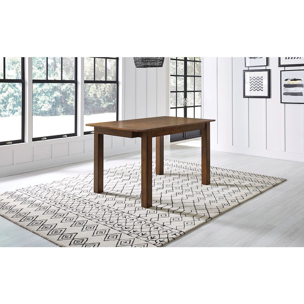 64"-100" Gathering Height Leg Table with (2) 18" Butterfly Leaves,Rustic Whiskey. Picture 2