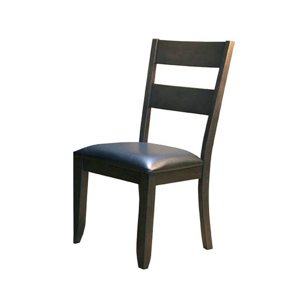 Mariposa Ladderback Side Chair, with Upholstered Seat (2 pack), Warm Gray. Picture 4