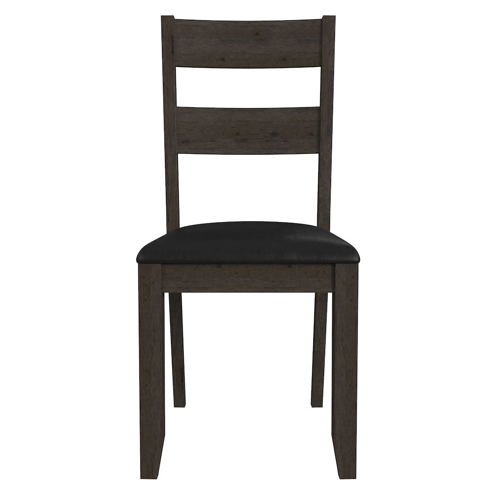 Mariposa Ladderback Side Chair, with Upholstered Seat (2 pack), Warm Gray. Picture 2