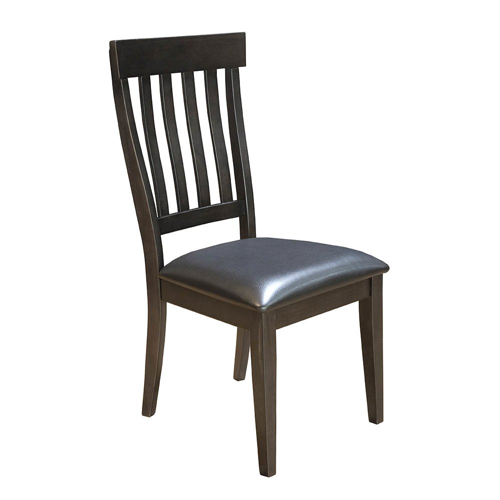 Mariposa Slatback Side Chair, with Upholstered Seat (2 pack), Warm Gray. Picture 4