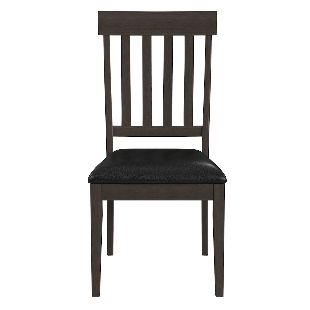Mariposa Slatback Side Chair, with Upholstered Seat (2 pack), Warm Gray. Picture 3