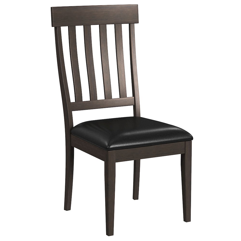 Mariposa Slatback Side Chair, with Upholstered Seat (2 pack), Warm Gray. Picture 5