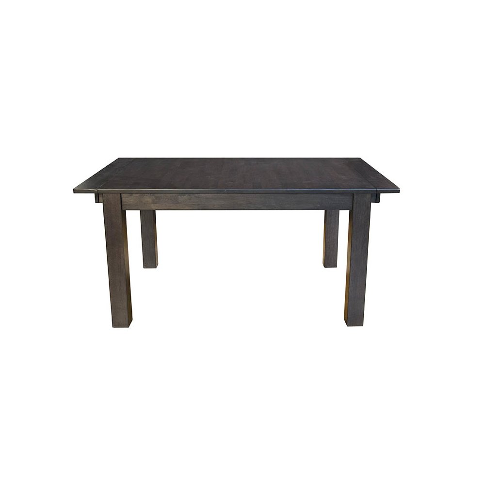64" - 100" Dining Height Leg Table with (2) 18" Butterfly Leaves, Warm Gray. Picture 2