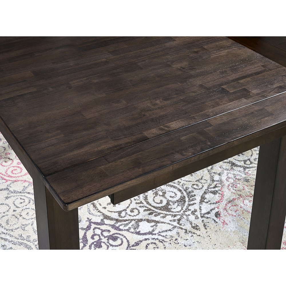 64" - 100" Gathering Height Leg Table with (2) 18" Butterfly Leaves, Warm Gray. Picture 2