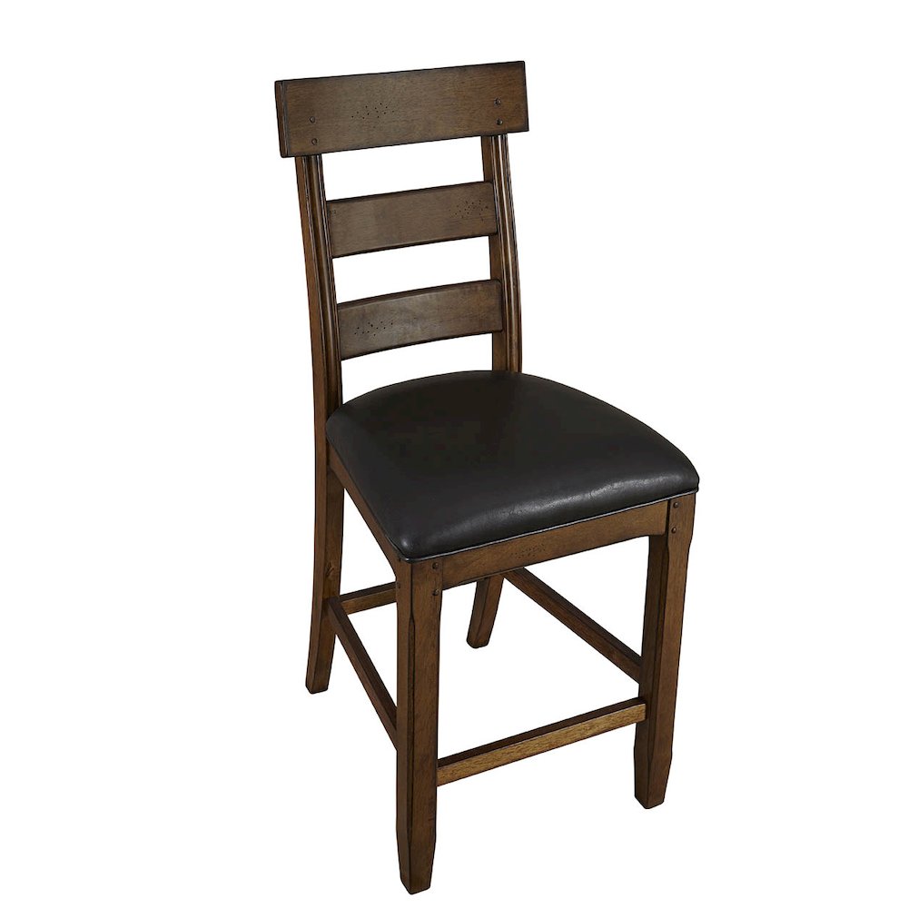 Ozark Ladderback Counter Chair with Upholstered Seat (Set of 2). Picture 1