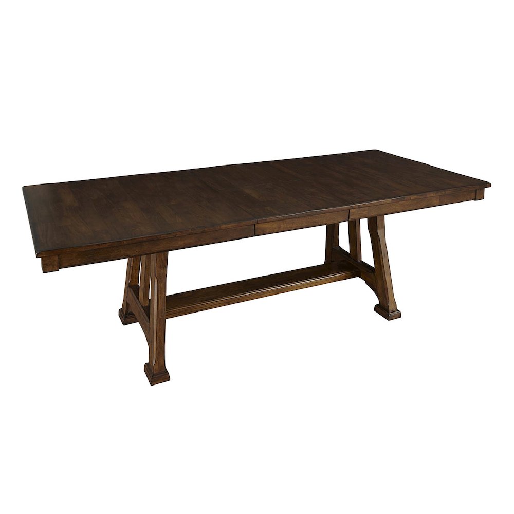 Ozark 72" - 92" Trestle Table with (1) 20" Butterfly Leaf, Warm Pecan. Picture 2