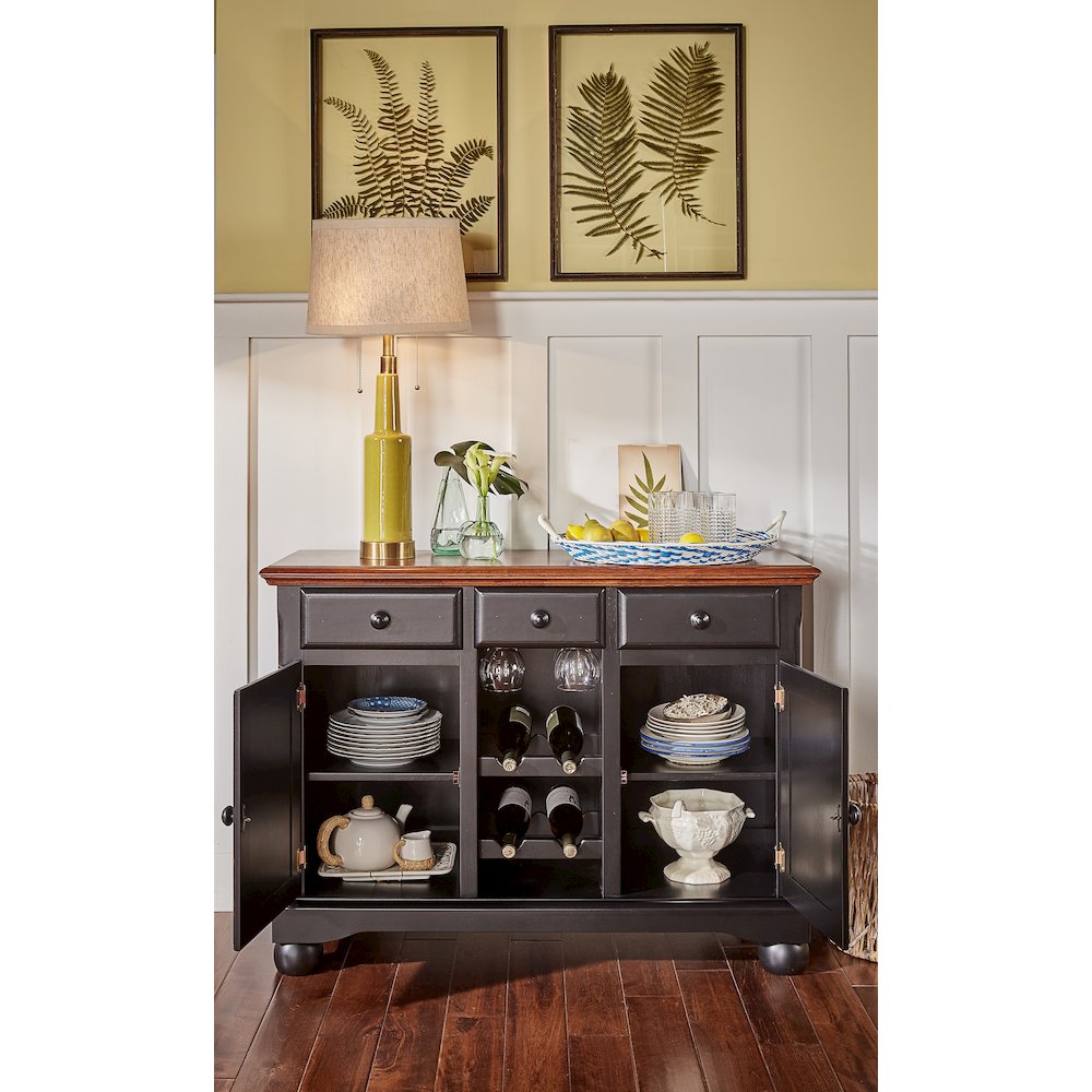 British Isles Server, Oak-Black Finish. Picture 5