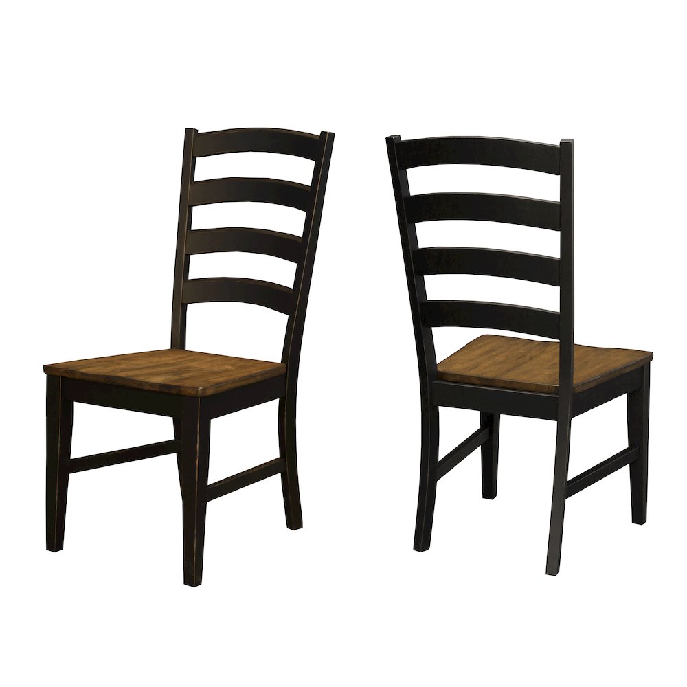Stormy Ridge Ladderback Chair with Wood Seat (Set of 2). Picture 1