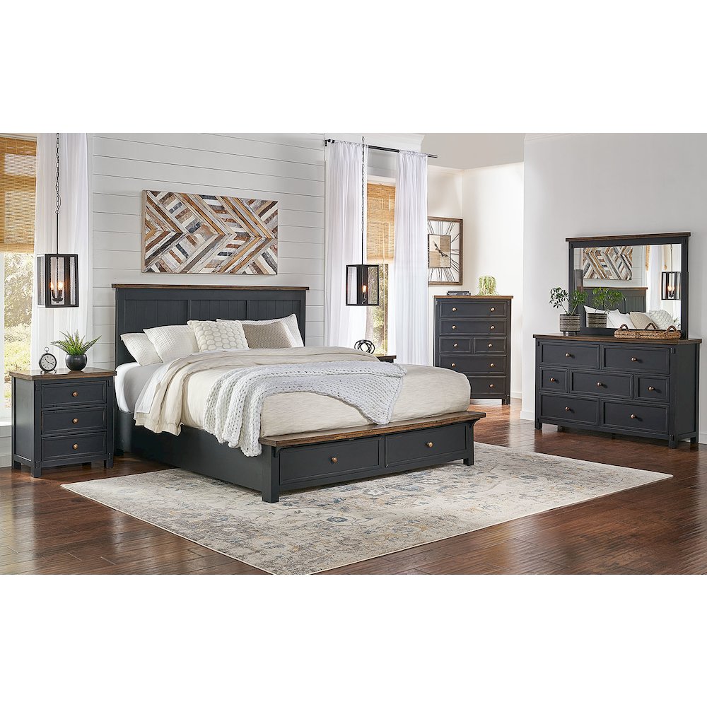 Stormy Ridge King Storage Bed, Chicory / Black. Picture 11