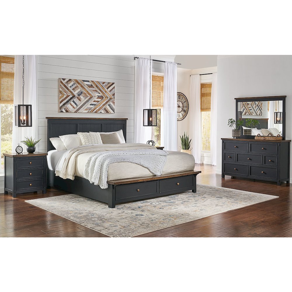 Stormy Ridge King Storage Bed, Chicory / Black. Picture 14