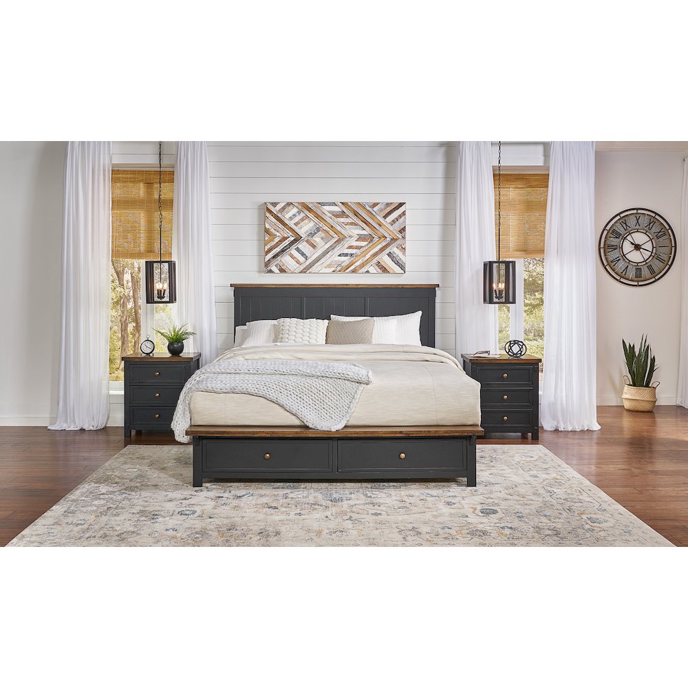 Stormy Ridge King Storage Bed, Chicory / Black. Picture 5